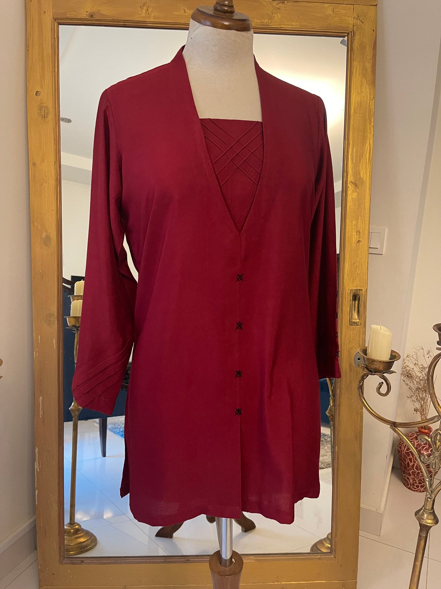 Marronish red Co-ord Set