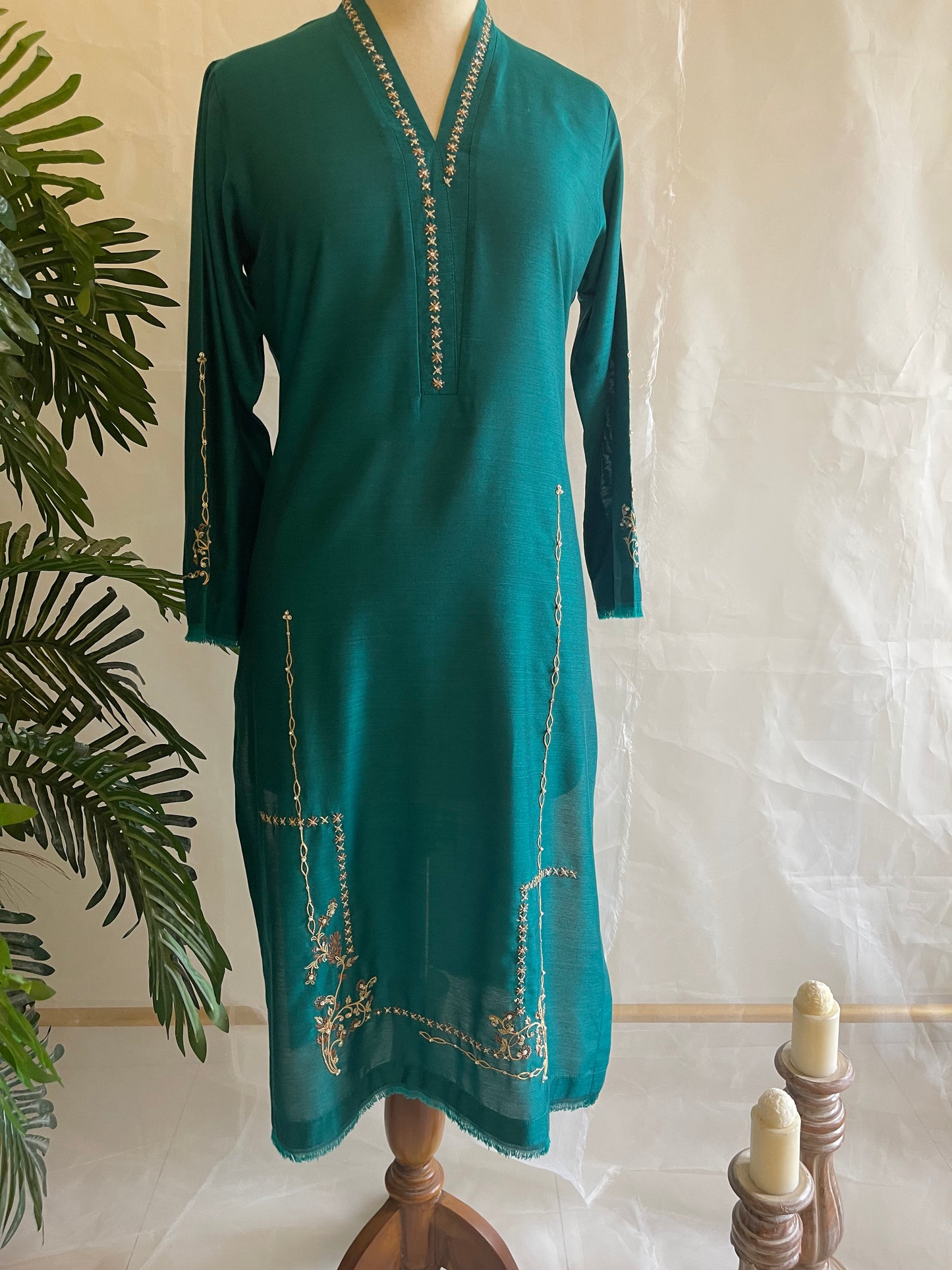 HK 78 Sea Green with Bordered Dupatta