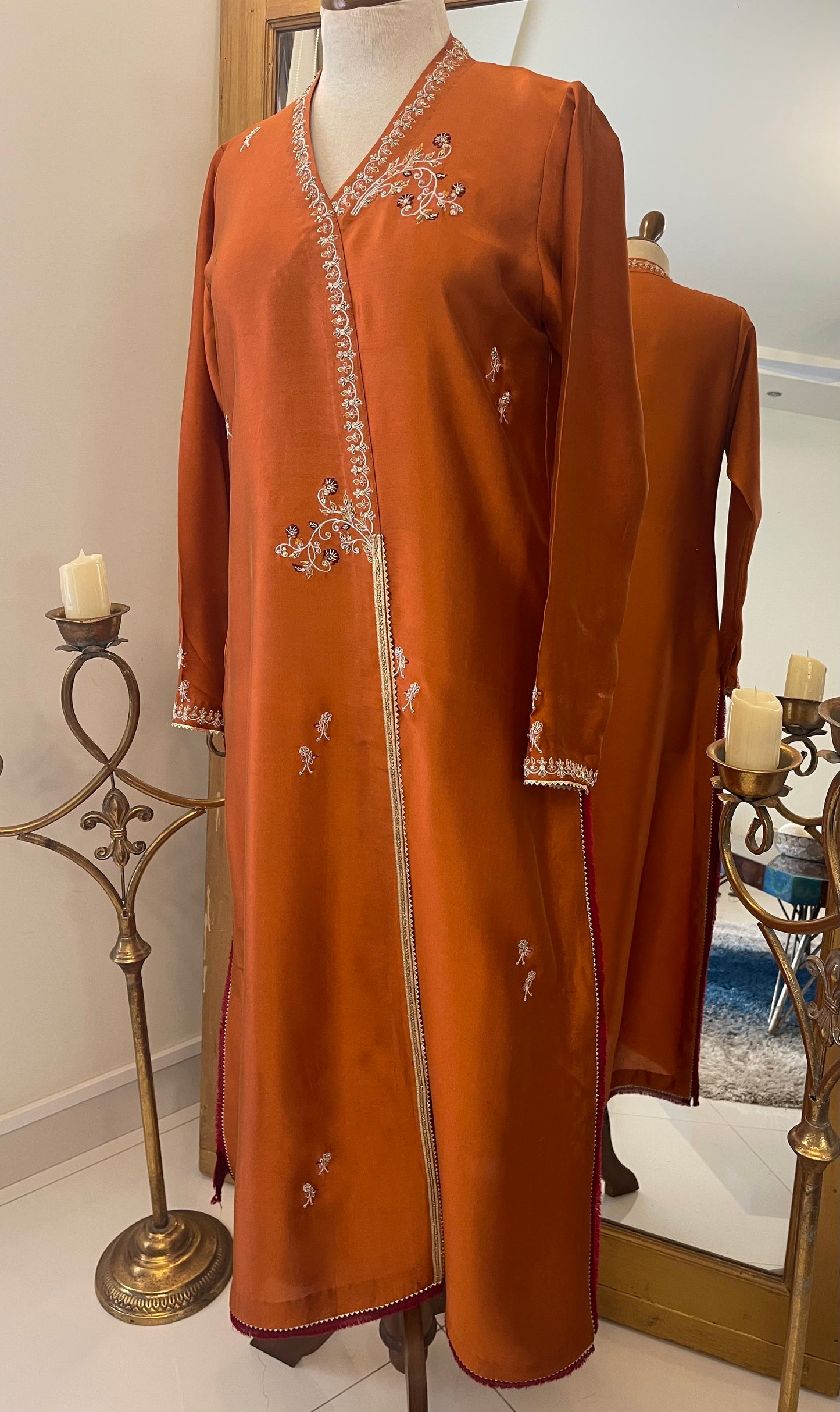 Burnt Orange with Marron