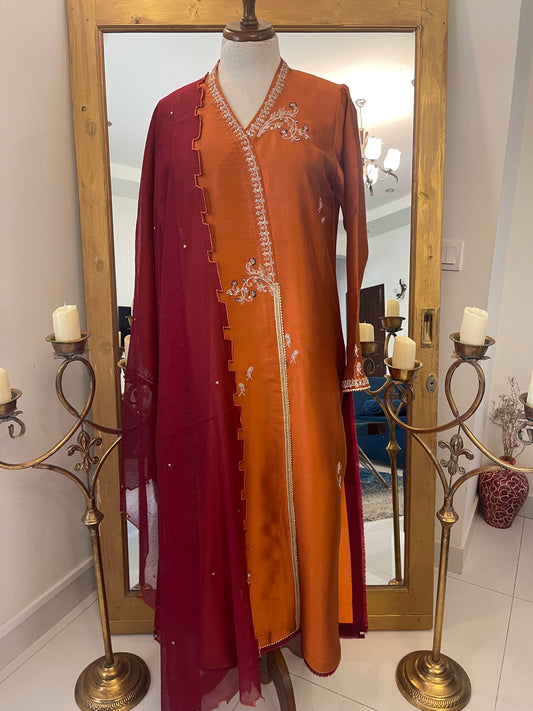 Burnt Orange with Marron