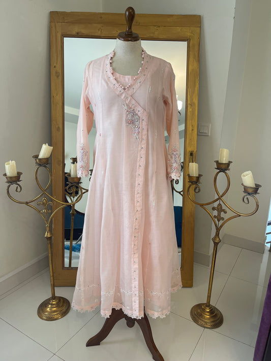 HK64 Powder Pink Cotton net Angerkha