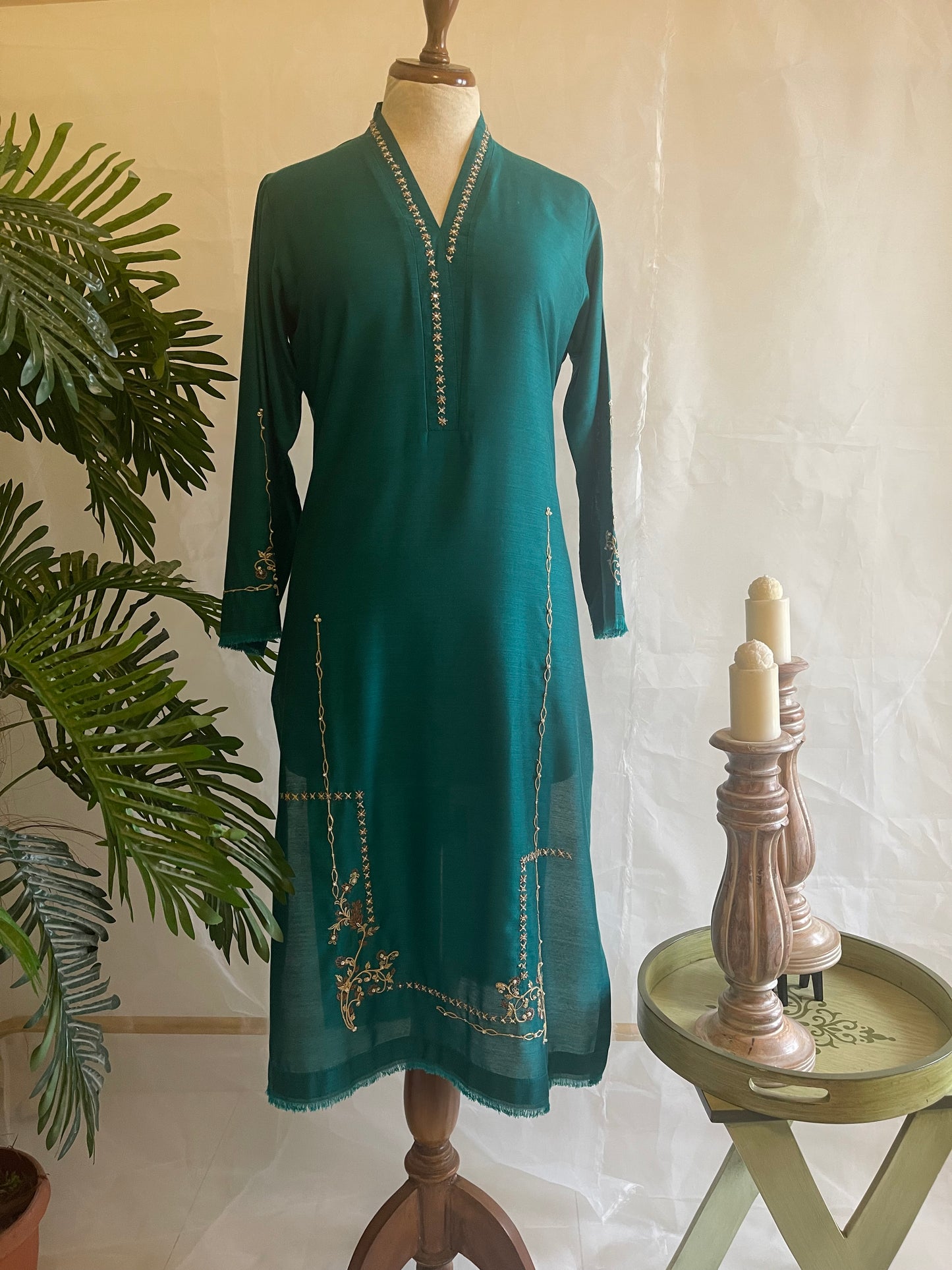 HK 78 Sea Green with Bordered Dupatta