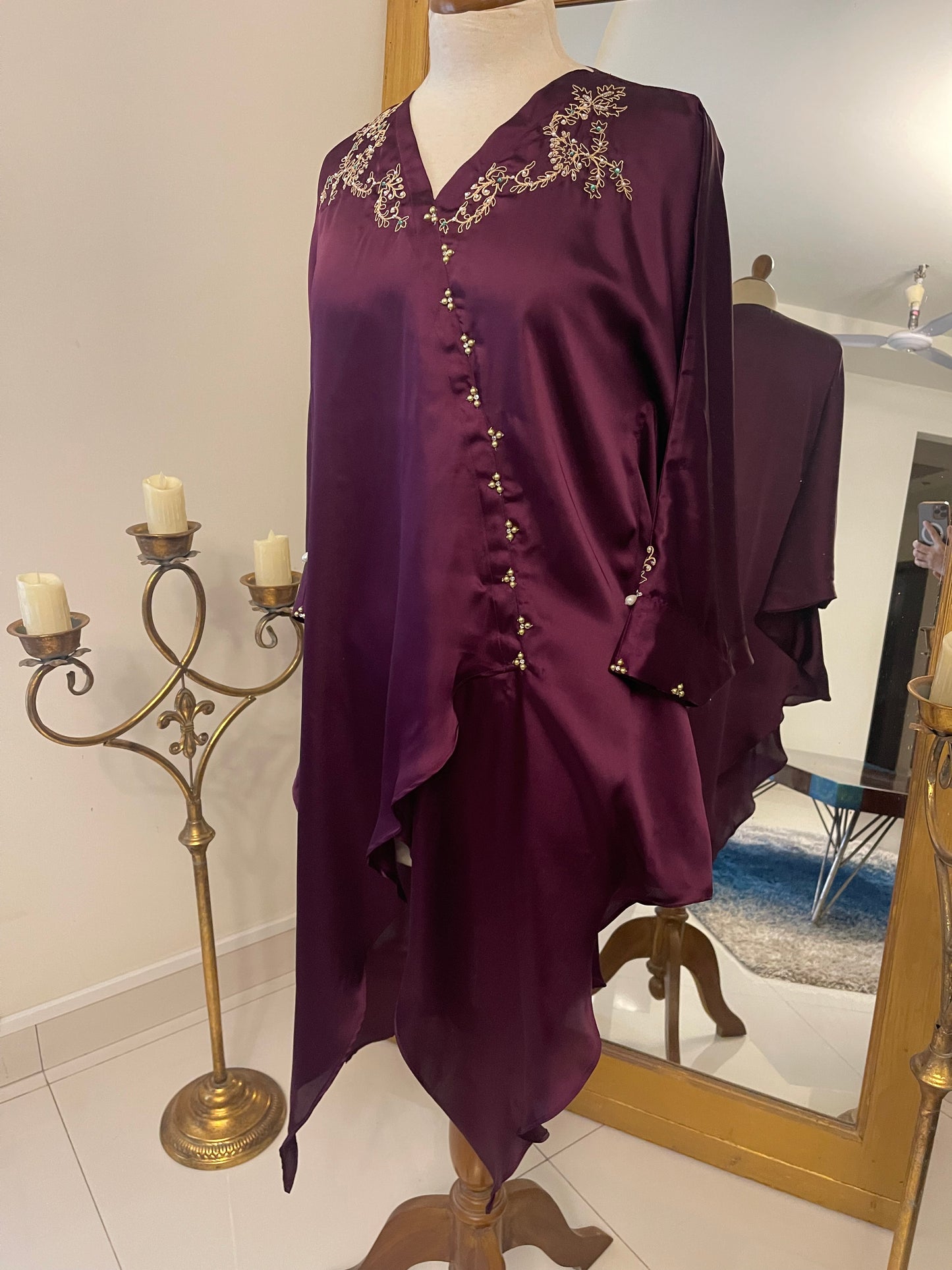 Purple cape top