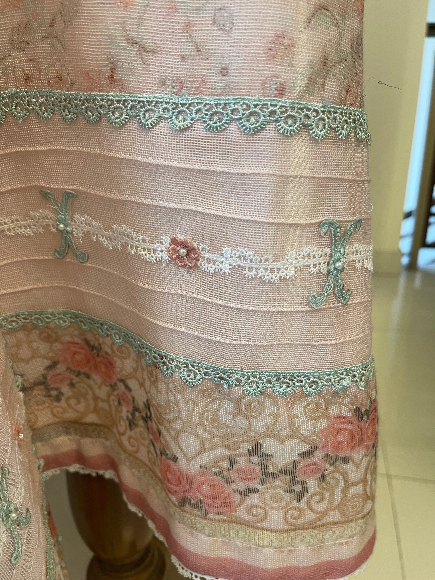 HK54# Powder Pink Printed Dress