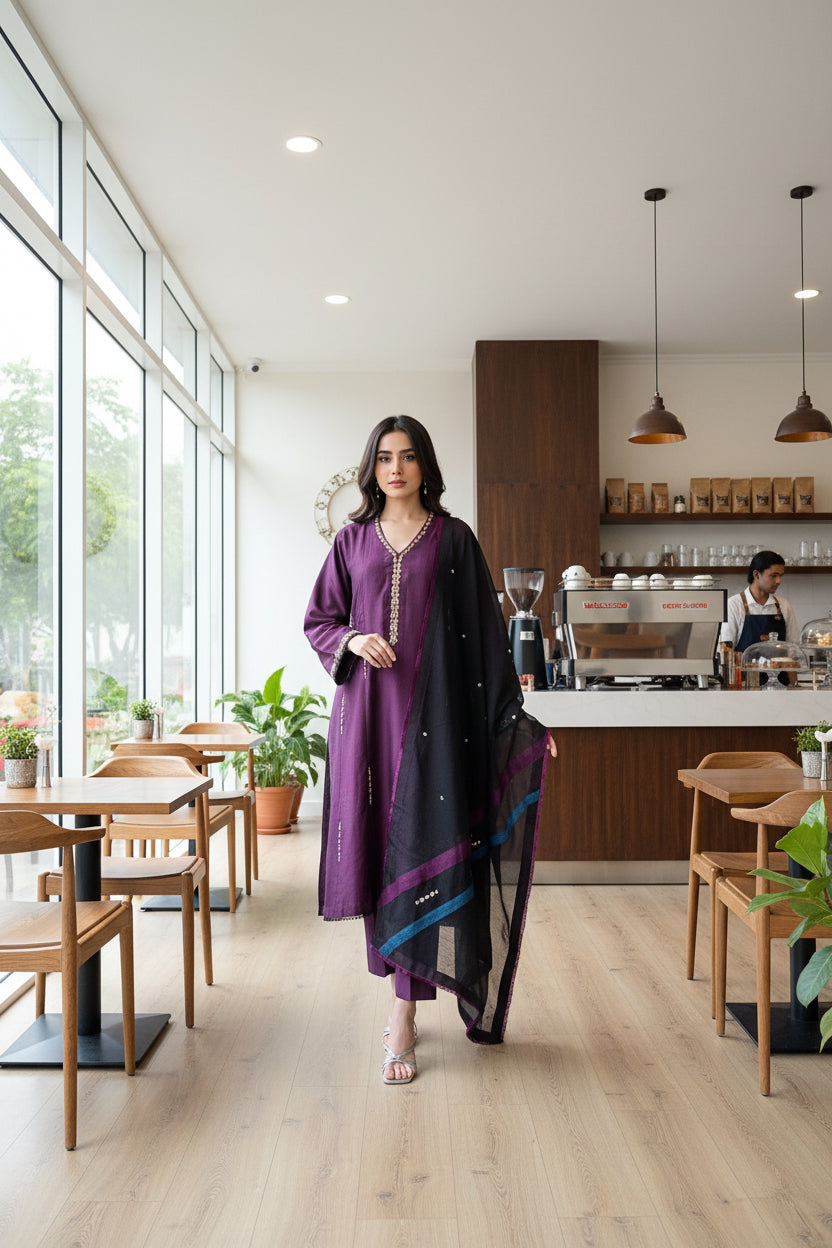 HK 106 Purple with Black