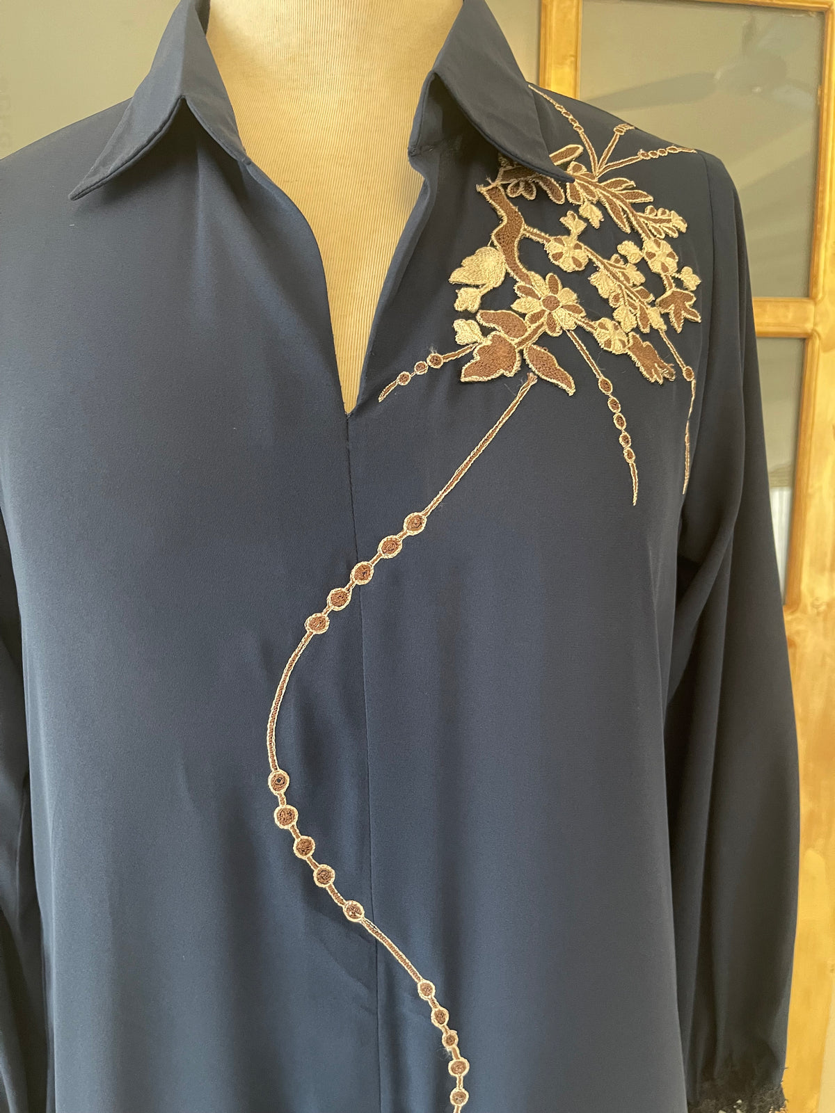 HK 177 Midnight Navy Georgette
