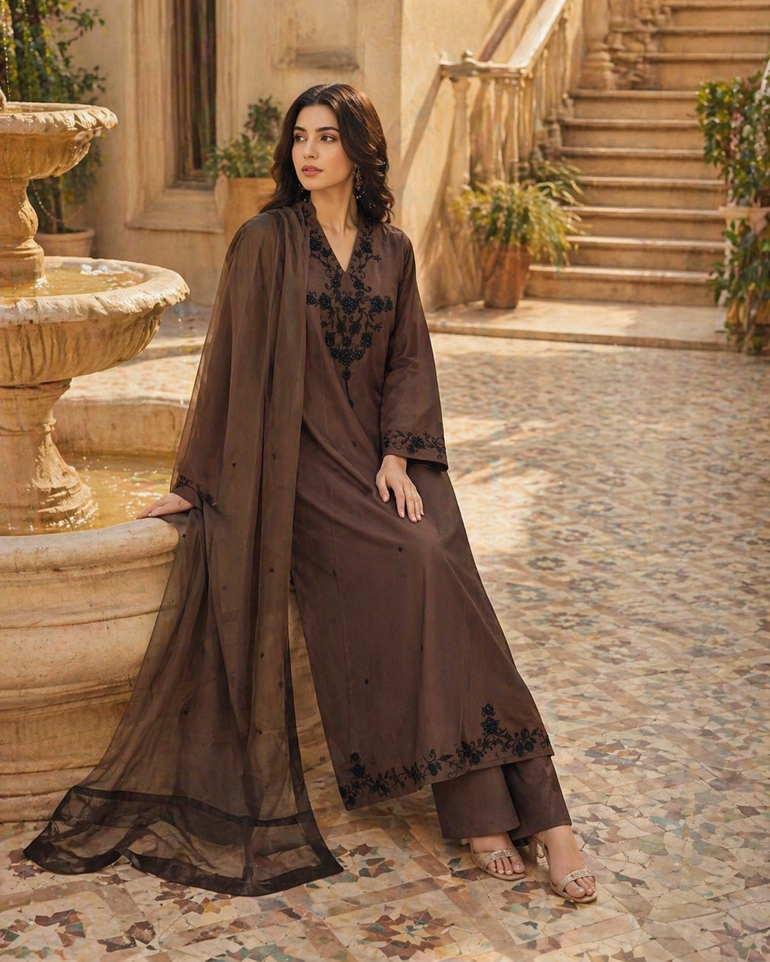 HK 137 #Dark Brown with Black