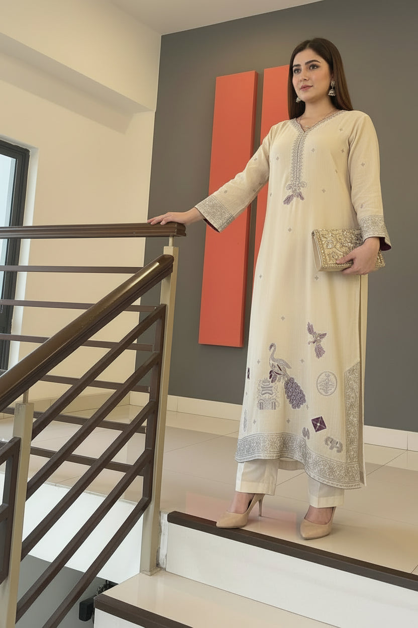 HK 105 Ivory Cotton net