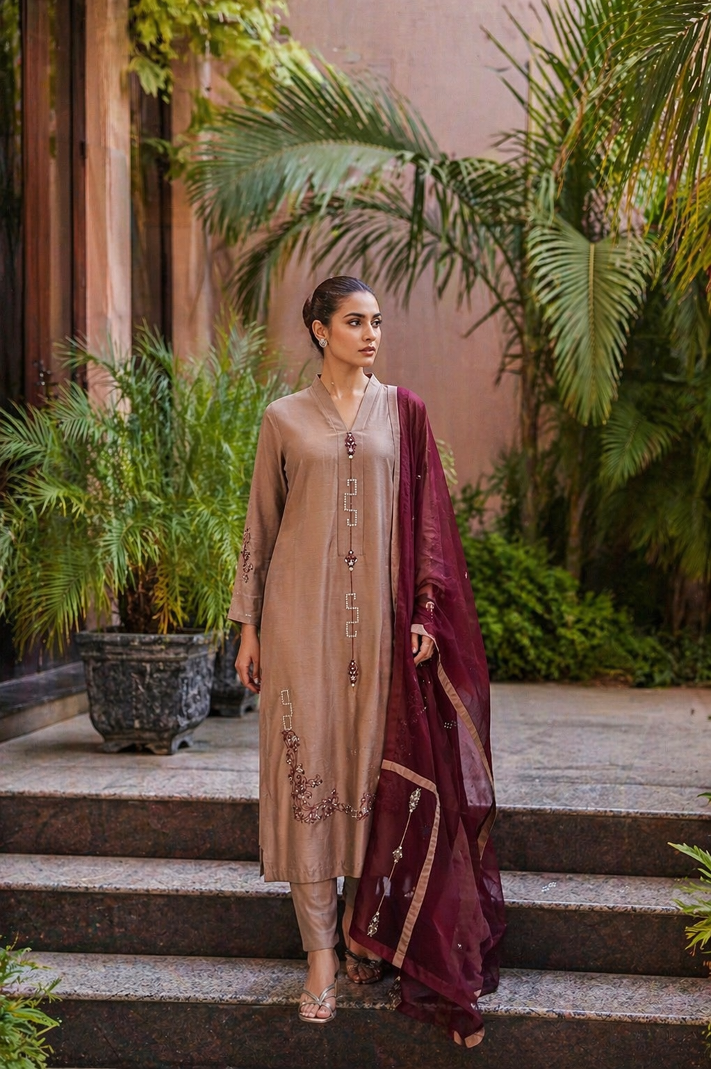 HK 135 Coffe brown with Marron