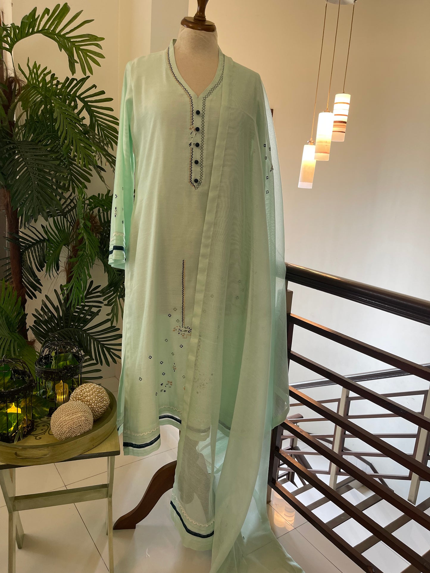 HK 89 light ferozi Cotton net