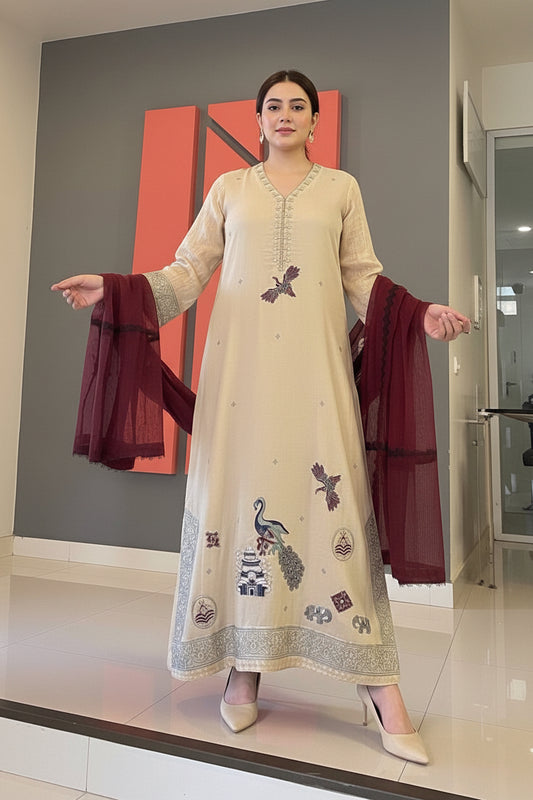 HK 105 Ivory Cotton net