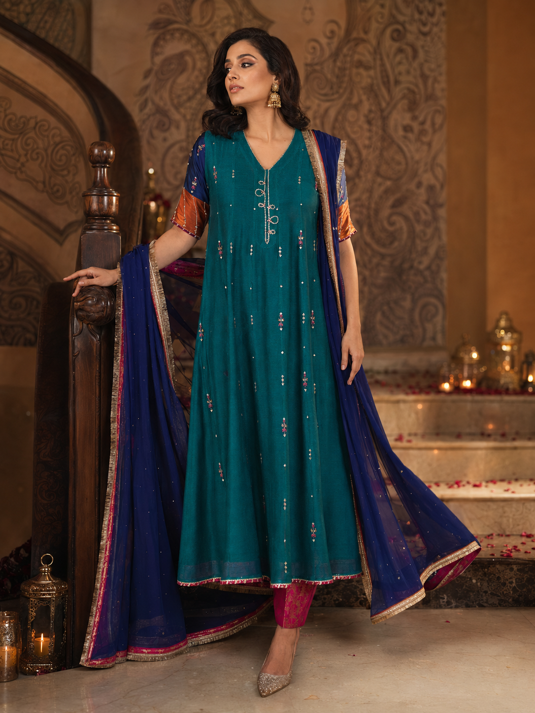 HK 95 Turquoise A-line frock