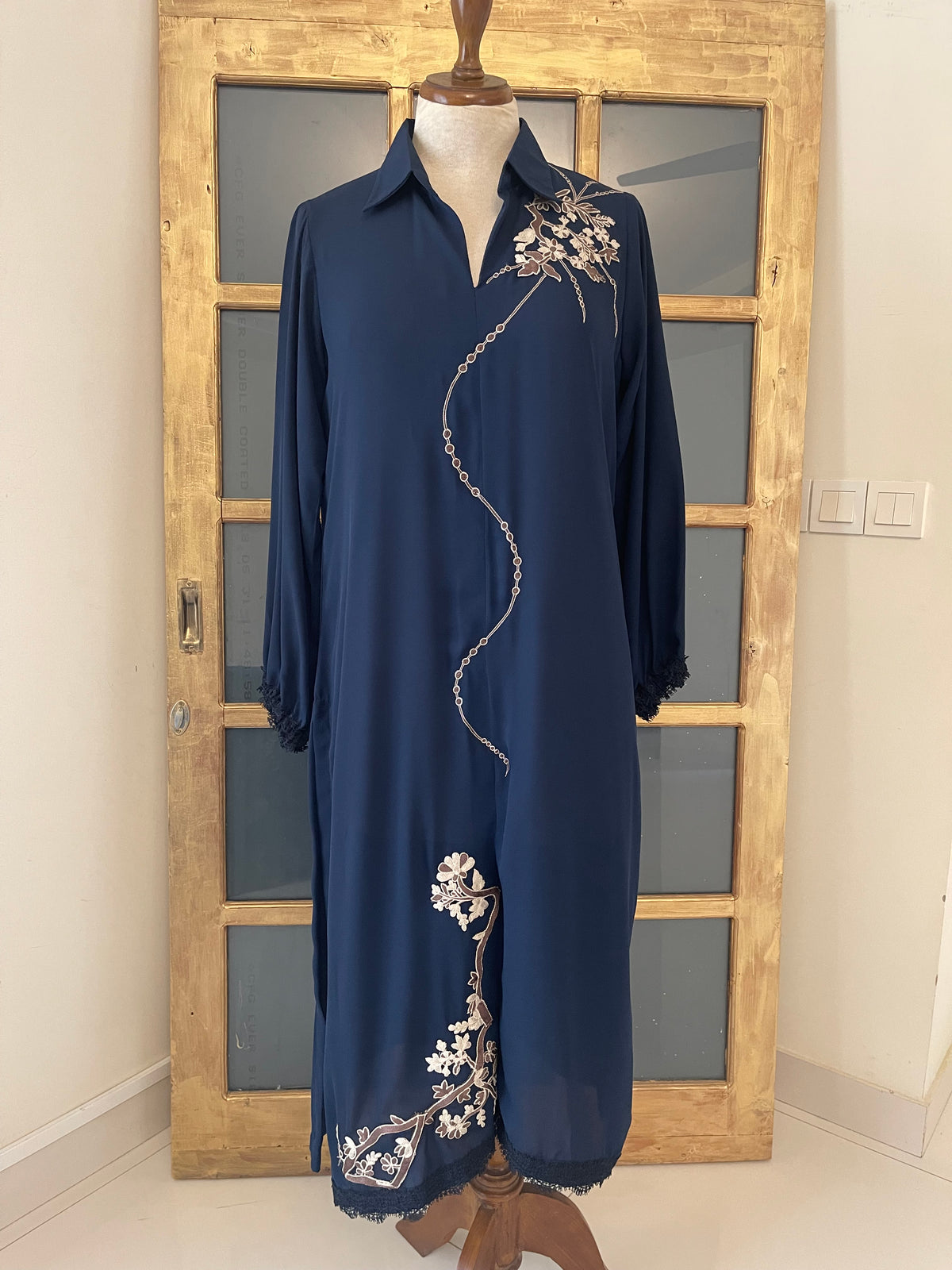HK 177 Midnight Navy Georgette