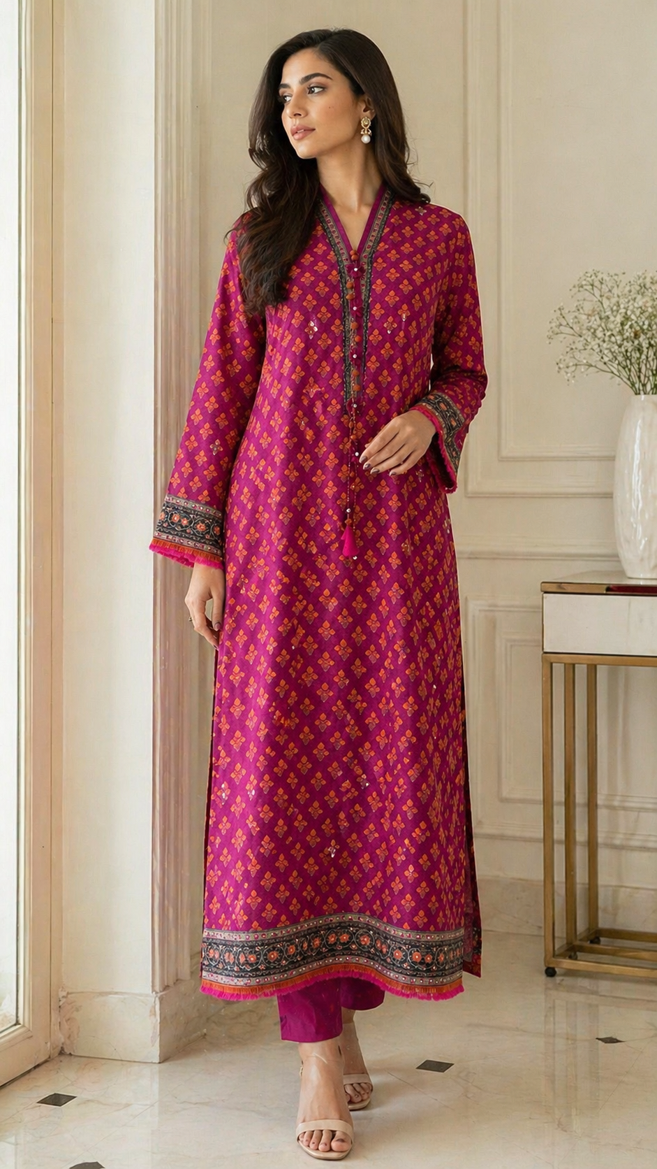 HK 139 Printed Magenta Purple