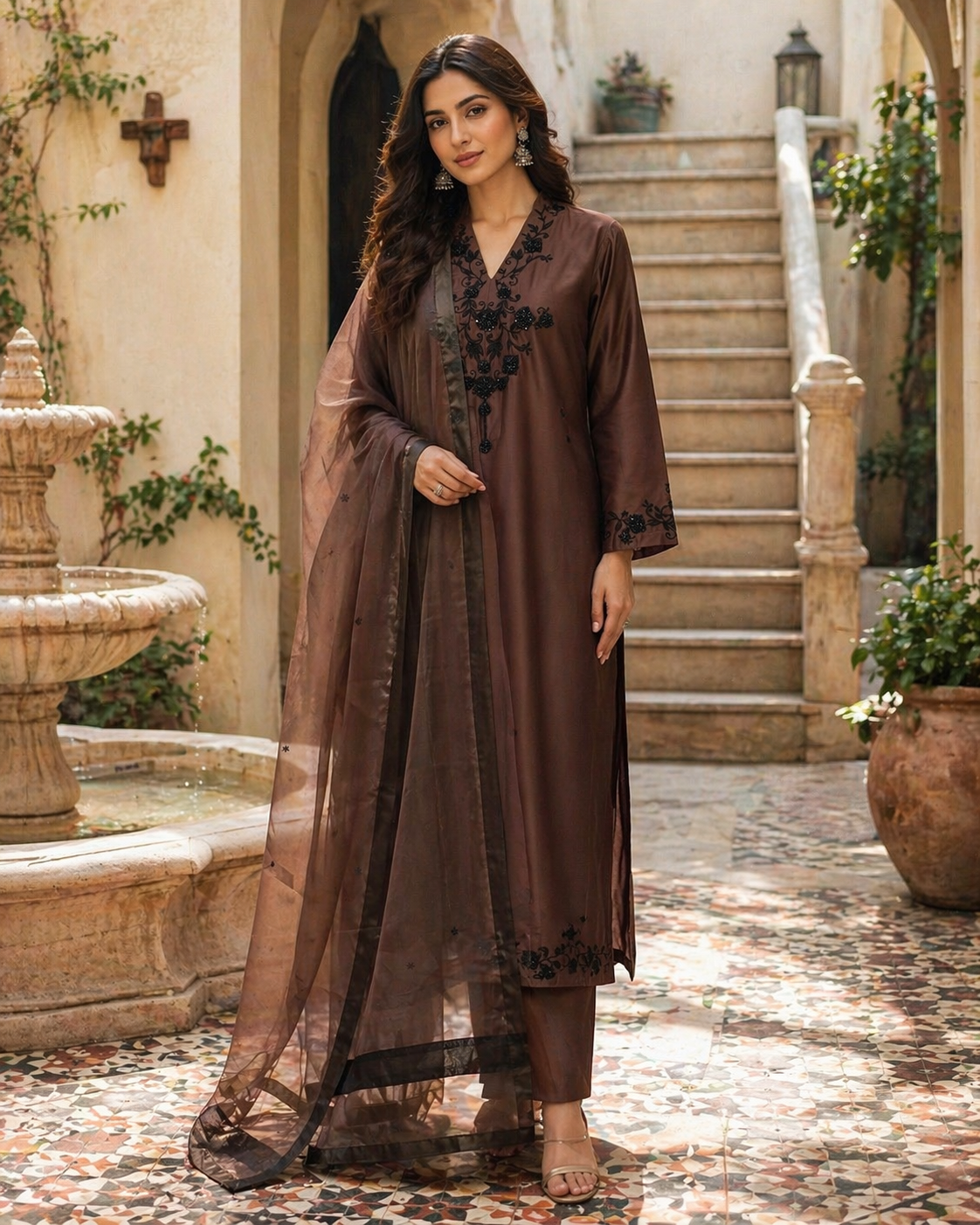 HK 137 #Dark Brown with Black