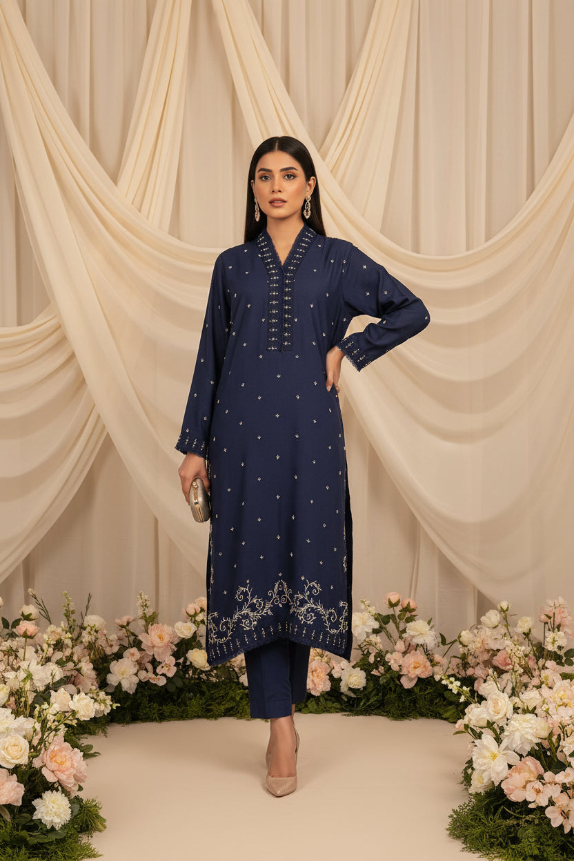 HK 130 Dark Blue with Ivoury
