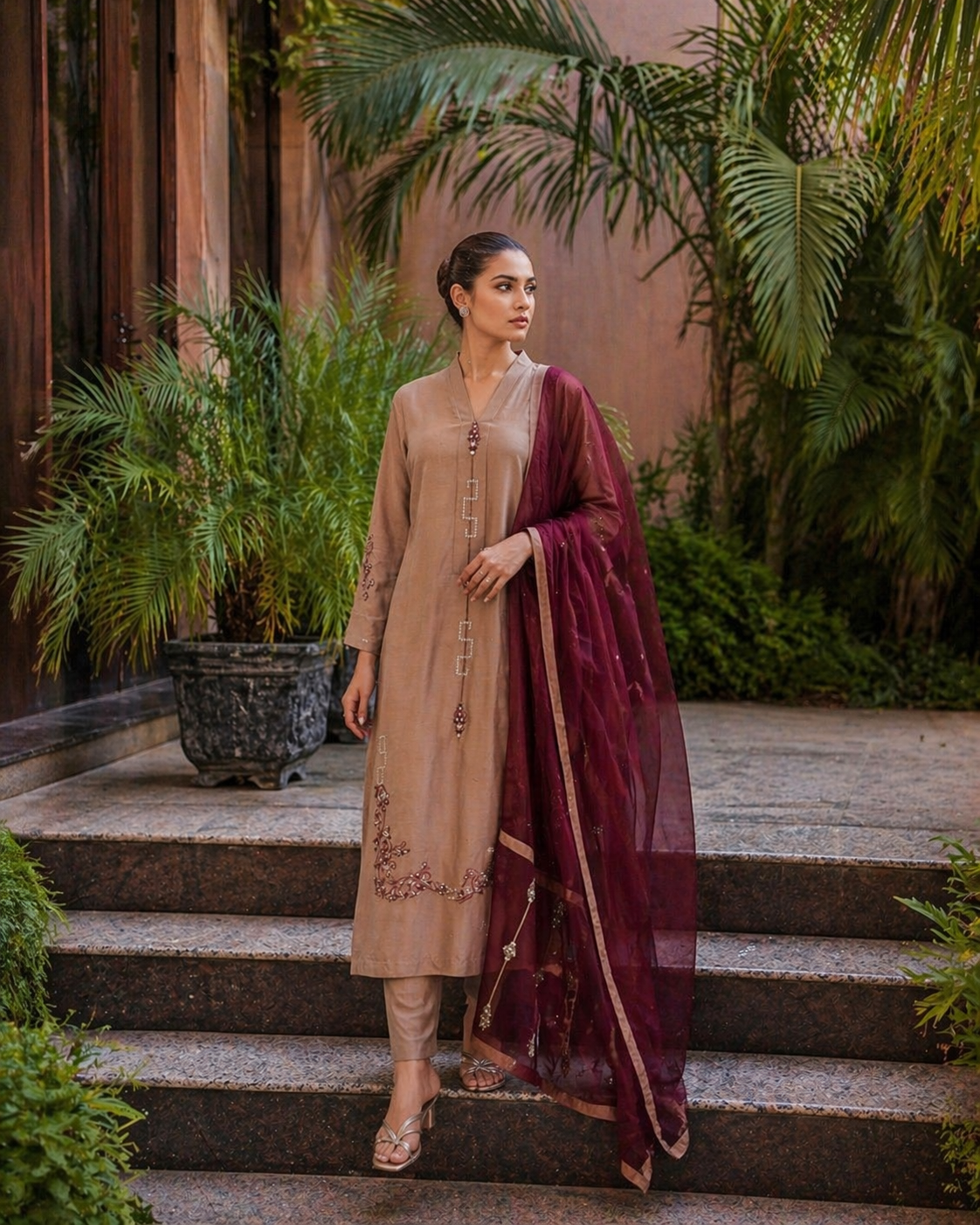 HK 135 Coffe brown with Marron