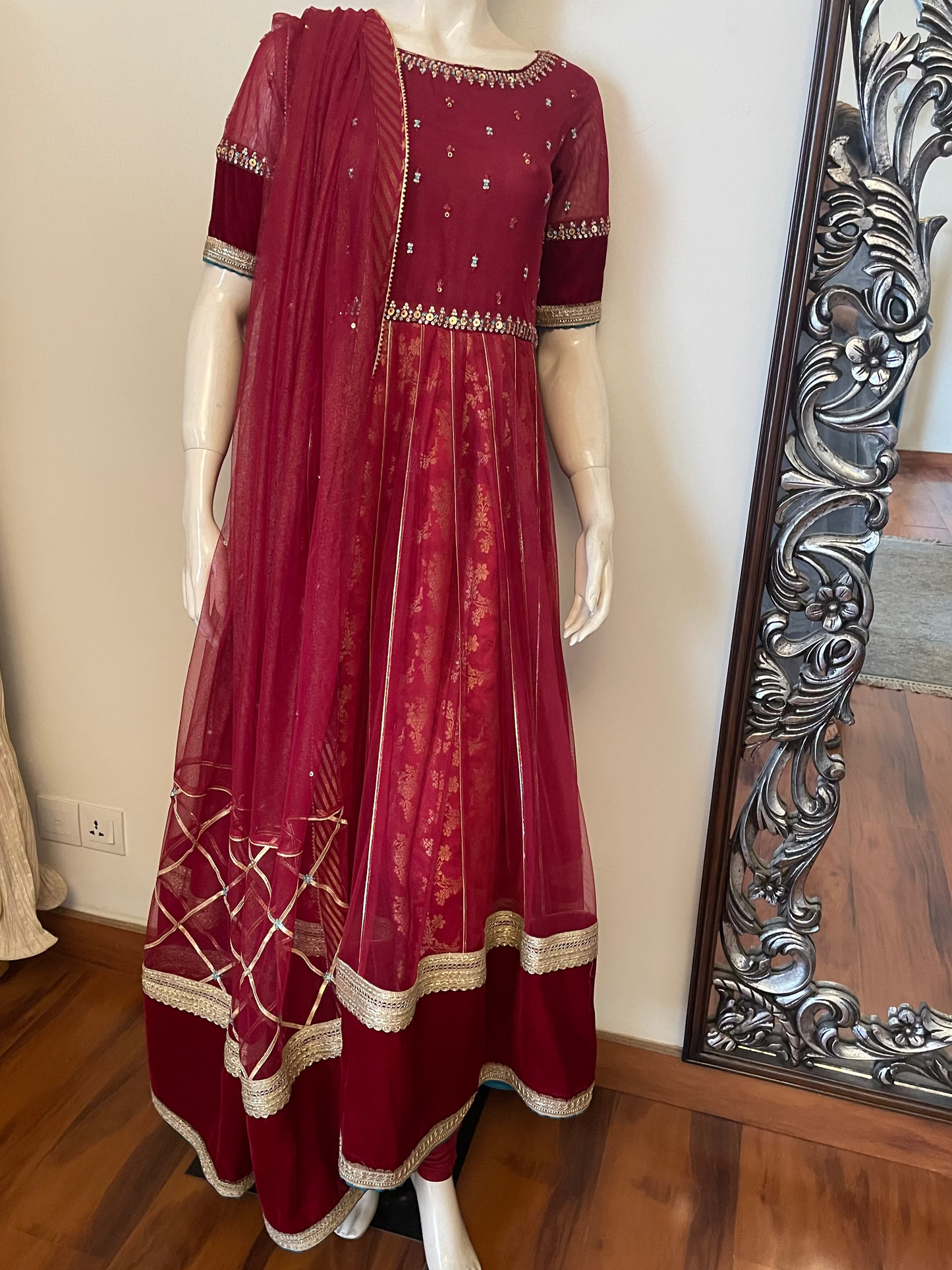 HK 103 Red Anarkali